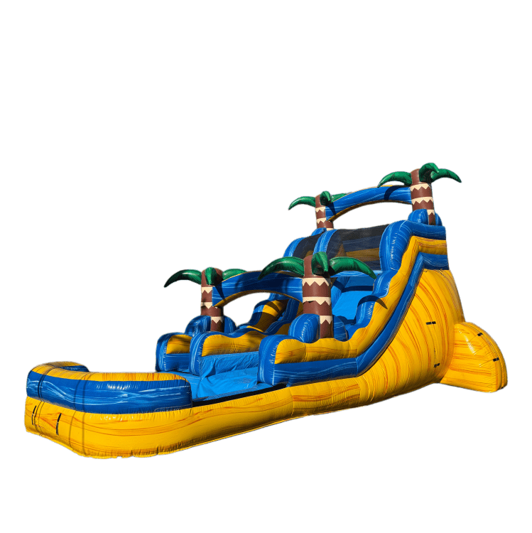 Blue and Yellow Water Slide